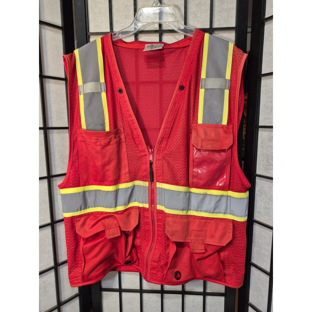 ML Kishigo B103 Red Mesh Safety Vest UNISEX High Visibility Workwear S-M